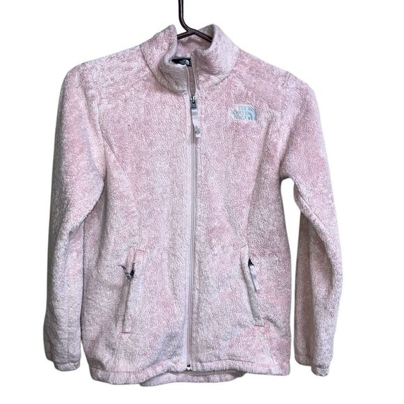 491. The north face fleece pink full zip sweater size medium 10/12 - Picture 1 of 10